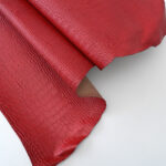 HOVĚZÍ KŮŽE / TŘÍSLOČINĚNÁ HLAZENICE - ČERVENÁ / KROKODILNÍ IMITACE