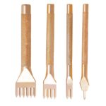 DĚROVACÍ DLÁTKA NA KŮŽE - 3 mm - SADA 4 ks