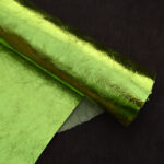 PRAVÁ KŮŽE / HOVĚZÍ USEŇ - METALLIC lUMINISCENČNÍ ZELENÁ