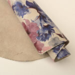 VZOROVANÉ  USNĚ / HOVĚZÍ KŮŽE - KVĚTINY - MODRÝ/MLÉKO