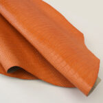 HOVĚZÍ KŮŽE / TŘÍSLOČINĚNÁ HLAZENICE - ORANŽOVÁ / KROKODILNÍ IMITACE - 1,1 – 1,3 mm