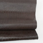 HOVĚZÍ KŮŽE / TŘÍSLOČINĚNÁ HLAZENICE - TMAVĚ HNĚDÁ / KROKODILNÍ IMITACE - Obrázek 2