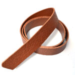HOVĚZÍ KŮŽE NA OPASEK - SVĚTLE HNĚDÁ - 125 cm x 20, 30, 35, 40 mm