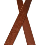 HOVĚZÍ KŮŽE NA OPASEK - SVĚTLE HNĚDÁ - 125 cm x 20, 30, 35, 40 mm - Obrázek 2