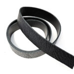 HOVĚZÍ KŮŽE NA OPASEK - ČERNÁ - 125 cm x 20, 30, 35, 40 mm