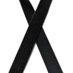 HOVĚZÍ KŮŽE NA OPASEK - ČERNÁ - 125 cm x 20, 30, 35, 40 mm - Obrázek 2