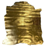 PRAVÁ KŮŽE JEHNĚTINA - ZLATÁ - METALICKÁ - Obrázek 2