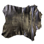 PRAVÁ KŮŽE JEHNĚTINA - ČERNÁ - LESKLÁ - Obrázek 2