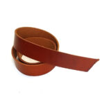 HOVĚZÍ KŮŽE NA OPASEK - COGNAC – 125cm - 3.6-3.8 mm - Obrázek 2