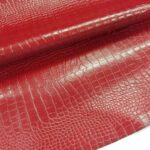 HOVĚZÍ KŮŽE / TŘÍSLOČINĚNÁ HLAZENICE - ČERVENÁ / KROKODILNÍ IMITACE - 0,8 – 1,0 mm - Obrázek 2