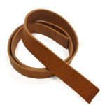 HOVĚZÍ KŮŽE NA OPASEK - SVĚTLE HNĚDÁ - 130cm