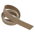 HOVĚZÍ KŮŽE NA OPASEK - BÉŽOVÁ - 130cm