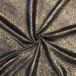 LEOPARD IMITACE - HOVĚZÍ KŮŽE - KHAKI/ZLATÁ