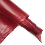 HOVĚZÍ KŮŽE - TŘÍSLOČINĚNÁ HLAZENICE - ČERVENÁ - 1.2-1.4 mm