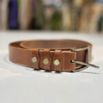 DÁMSKÝ KOŽENÝ OPASEK - HNĚDÝ