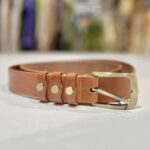 DÁMSKÝ KOŽENÝ OPASEK - HNĚDÝ - Obrázek 2