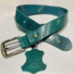 DÁMSKÝ KOŽENÝ OPASEK - TYRKYSOVÝ
