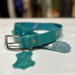 DÁMSKÝ KOŽENÝ OPASEK - TYRKYSOVÝ - Obrázek 5