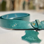 DÁMSKÝ KOŽENÝ OPASEK - TYRKYSOVÝ - Obrázek 4