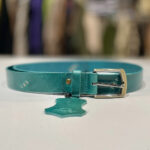 DÁMSKÝ KOŽENÝ OPASEK - TYRKYSOVÝ - Obrázek 2