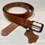 DÁMSKÝ KOŽENÝ OPASEK - HNĚDÝ