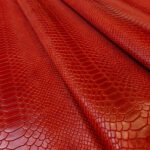 IMITACE HADÍ KŮŽE - HOVĚZÍ KŮŽE - ČERVENÁ - 0,8-1,1 mm