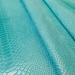 IMITACE HADÍ KŮŽE - HOVĚZÍ KŮŽE - TYRKYSOVÁ - 0,8-1,1 mm