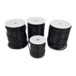 KULATÁ KŮŽE - KULATÝ KOŽENÝ ŘEMÍNEK  - ∅ 1.5 mm, 2.5 mm, 3.5 mm, 4.0 mm - ČERNÁ