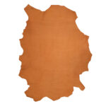 PRAVÁ KŮŽE JEHNĚTINA - NUBUK - ORANŽOVÁ - 0.5-0.6 mm - Obrázek 2