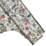 VZOROVANÉ  USNĚ - HOVĚZÍ KŮŽE - KVĚTINY NA STŘÍBŘE - 0.6-0.8 mm