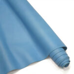 HOVĚZÍ KŮŽE - TŘÍSLOČINĚNÁ HLAZENICE - SVĚTLE MODRÁ - 1.0-1.2 mm