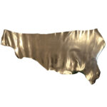 HOVĚZÍ KŮŽE S POVRCHOVOU ÚPRAVOU (LAMINACE) – METALLIC ZLATÁ - 1mm - Obrázek 2