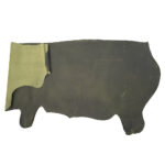 HOVĚZÍ KŮŽE - TŘÍSLOČINĚNÁ HLAZENICE - TMAVĚ ZELENÁ - CRAZY HORSE - 1.4-1.5 mm - Obrázek 2