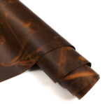 HOVĚZÍ KŮŽE - TŘÍSLOČINĚNÁ HLAZENICE - HNĚDÁ  - CRAZY HORSE - 1.4-1.6mm