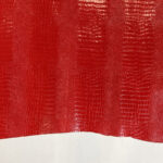 HOVĚZÍ KŮŽE / TŘÍSLOČINĚNÁ HLAZENICE - ČERVENÁ / KROKODILNÍ IMITACE - 0,9 - 1,3 mm - Obrázek 2