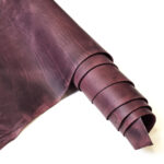 HOVĚZÍ KŮŽE - TŘÍSLOČINĚNÁ HLAZENICE - BORDÓ - CRAZY HORSE - 2.0-2.2 mm