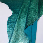 PRAVÁ KŮŽE / HOVĚZÍ USEŇ - METALLIC TYRKYSOVÁ - 0,7 - 0,9 mm - Obrázek 2